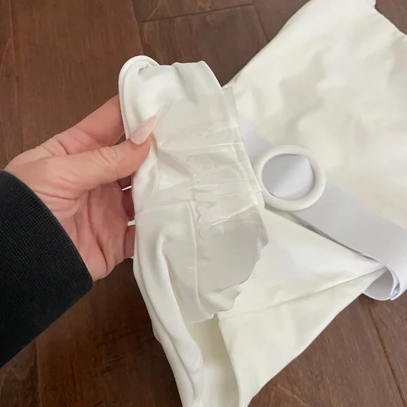 SKIMS Sculpting swim strapless one piece with straps and belt XXS Marble - Picture 6 of 8